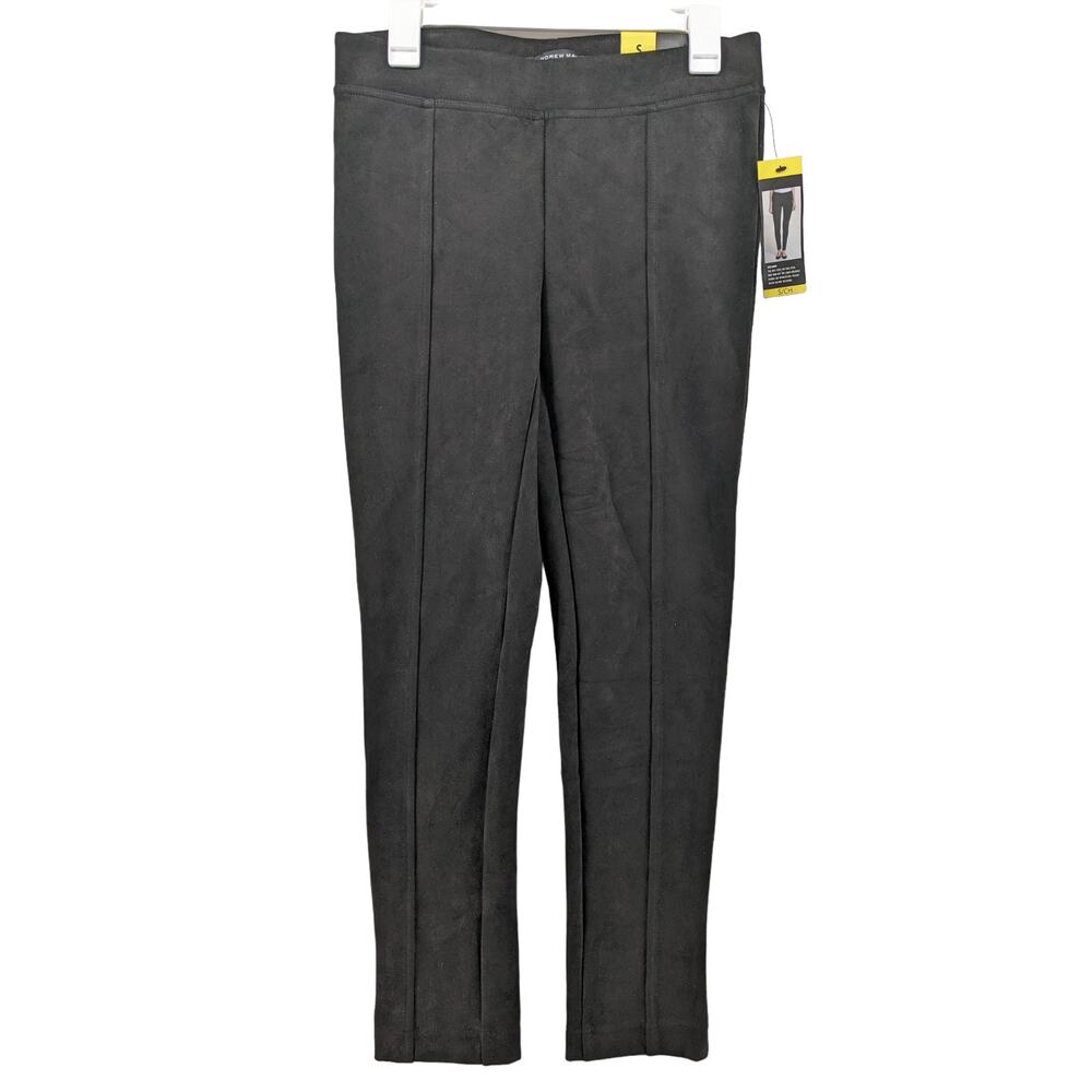 Andrew Marc Faux Suede‎ Dress Pants S Super Soft Stretch Mid Rise Slim Fit Work